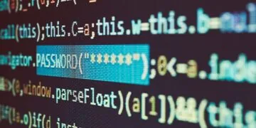 Photo of Generic Programming Code Which Includes the Word 'Password'