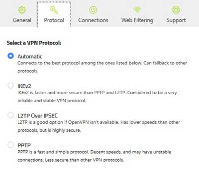 Webroot WiFi Security Protocols in the app