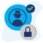 Anonymity and privacy icon