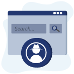 Use anonymous search engine icon