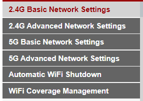 The layout of a router set-up dashboard