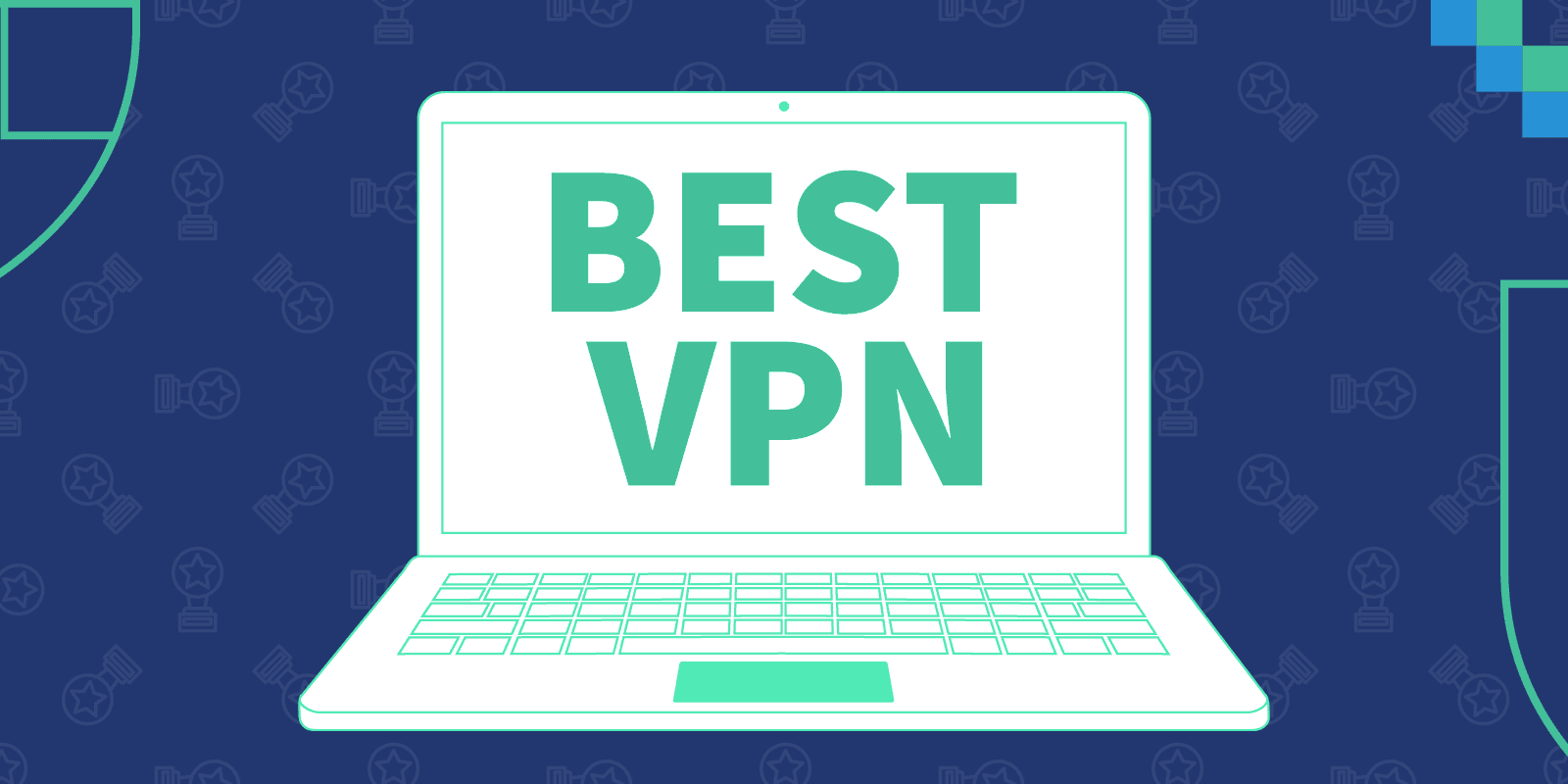 Laptop showing "Best VPN"