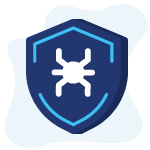 Cyber attack protection icon