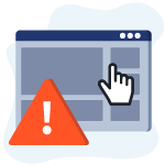 Do not visit unsecure websites icon