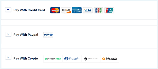 Screenshot of FastestVPN, Payment options