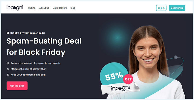 Incogni black friday sale screenshot