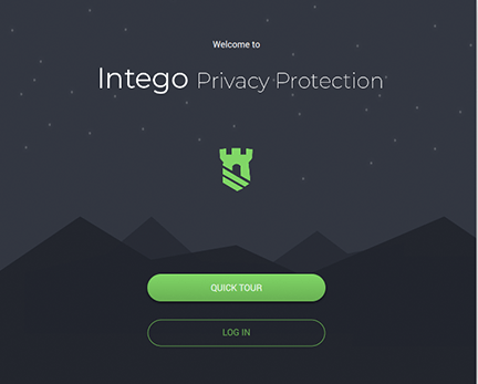 Screenshot of Intego Privacy Protection, welcome screen