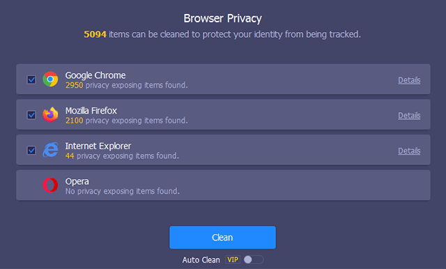 Screenshot of iTop VPN, browser privacy