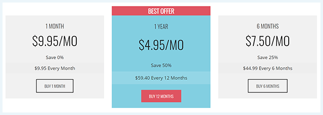 Screenshot of Le VPN, Pricing plans