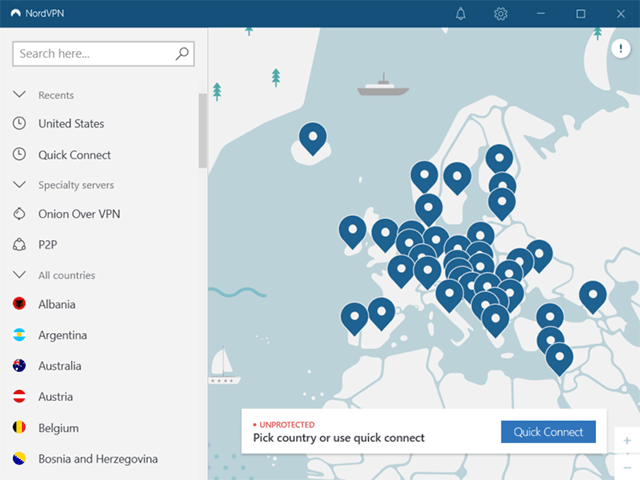 NordVPN Software Screenshot