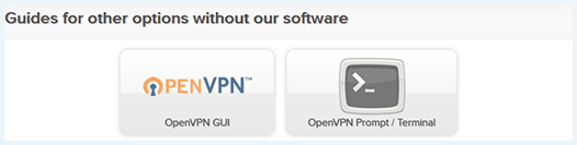 AirVPN download options that aren't operating systems