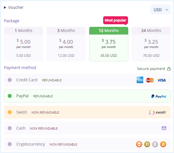 AzireVPN Price