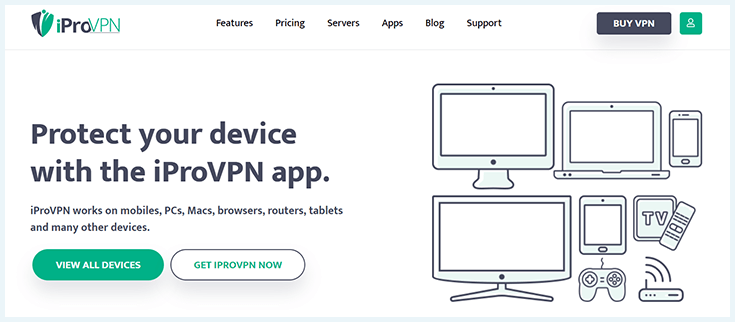 Screenshot of iProVPN, download page