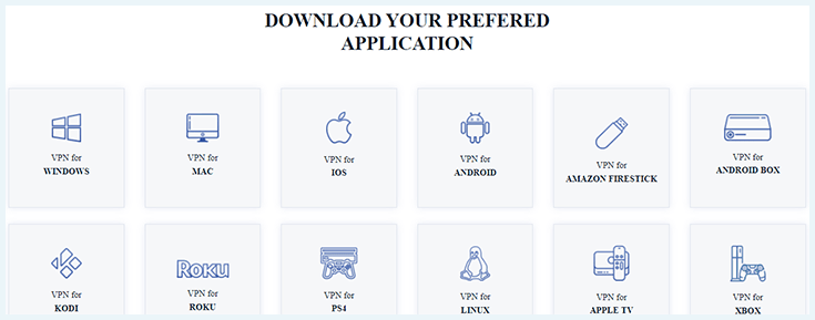 Screenshot of FastestVPN, downloads for applications