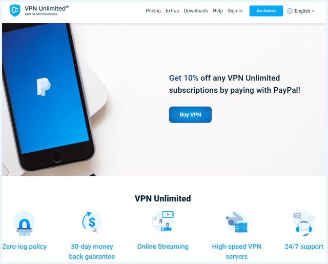 KeepSolid VPN Unlimited website homepage