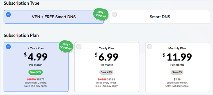 Unlocator pricing page