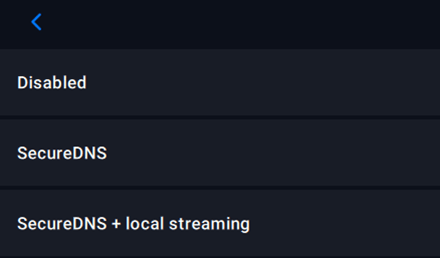 Screenshot of VPN.ac, DNS filtering