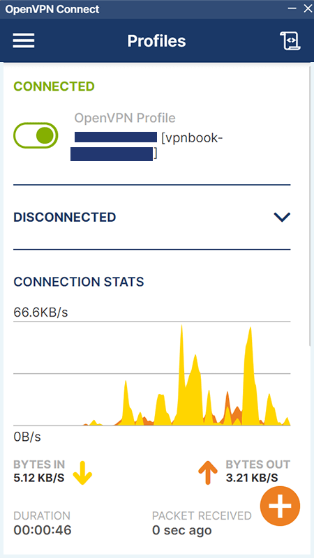 Screenshot of VPNBook on OpenVPN