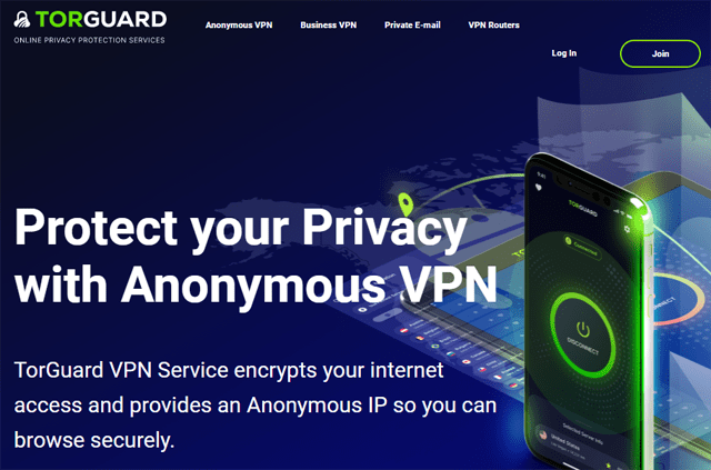 TorGuard VPN website homepage