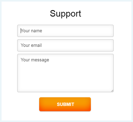 Screenshot of SecureVPN, support form