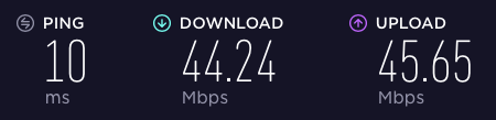 Speedtest with VPN VS