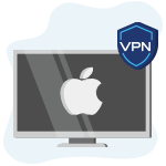 VPN shield icon on a Apple TV icon