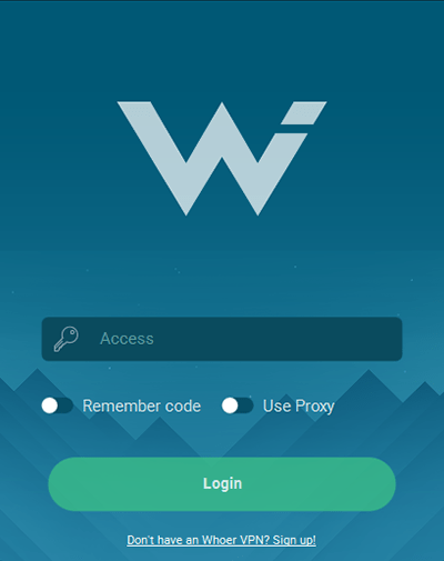 Screenshot of Whoer VPN, screens after installation