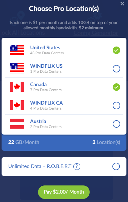 Windscribe VPN - Make your VPN option screenshot